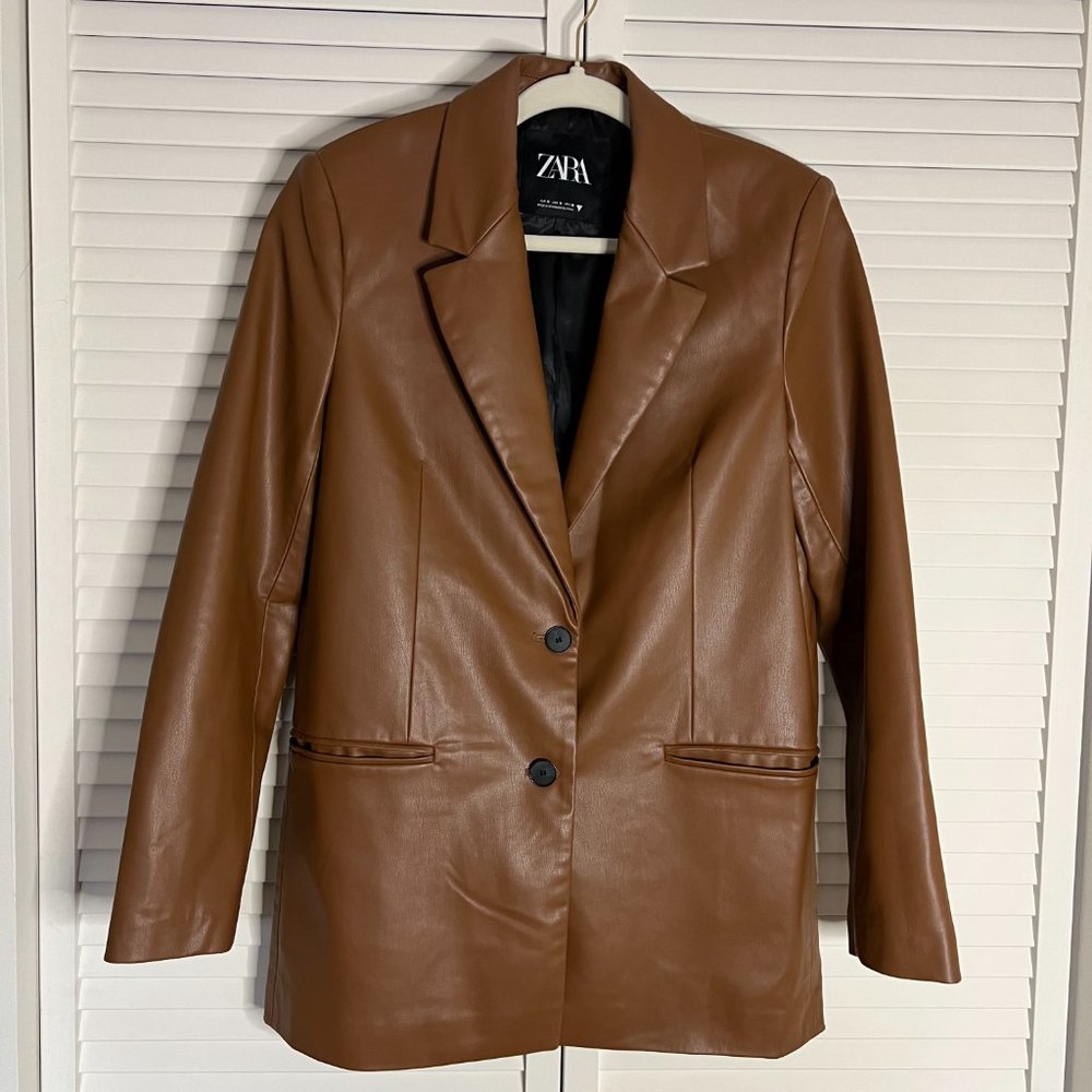 Zara Brown Leather Jacket